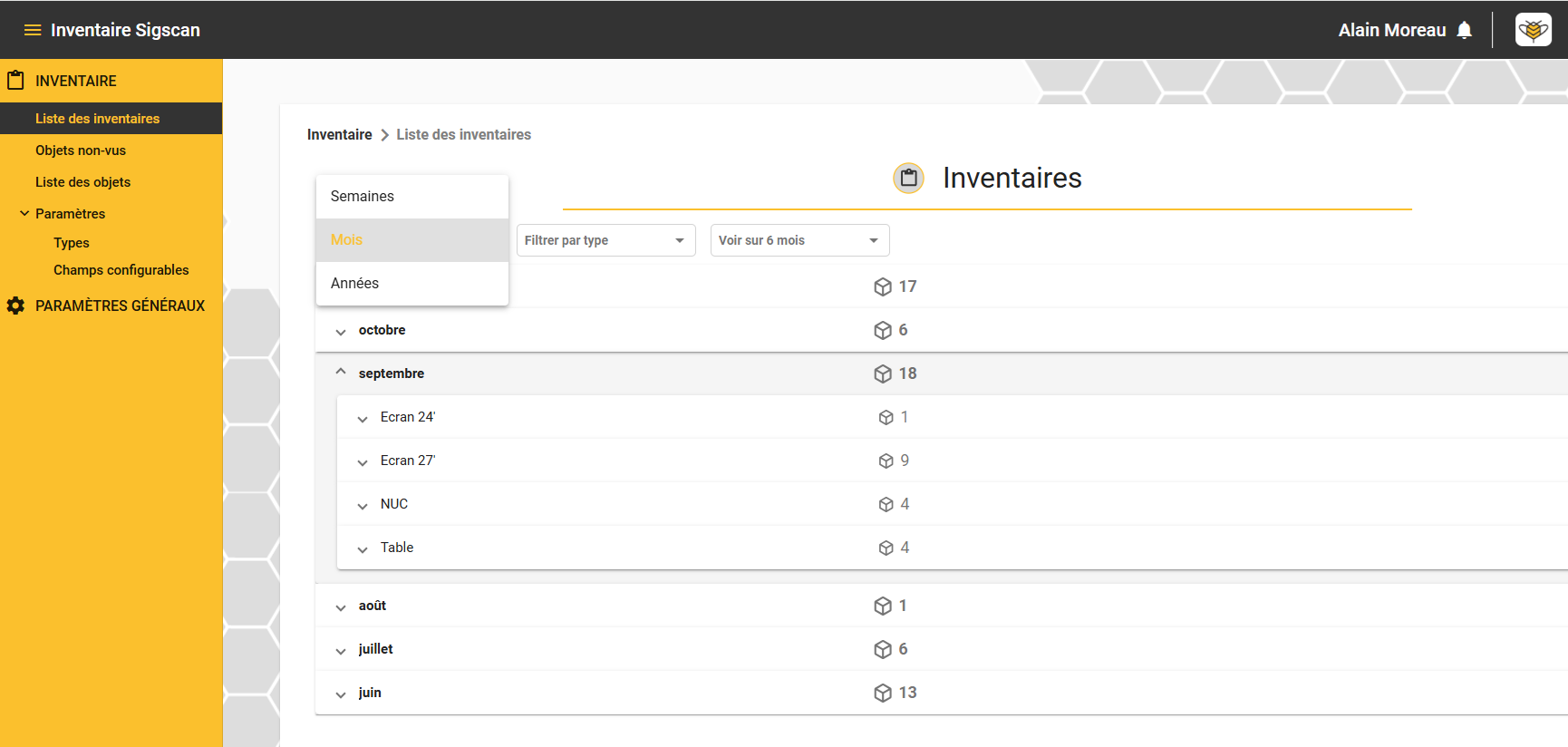 Gestion des objets